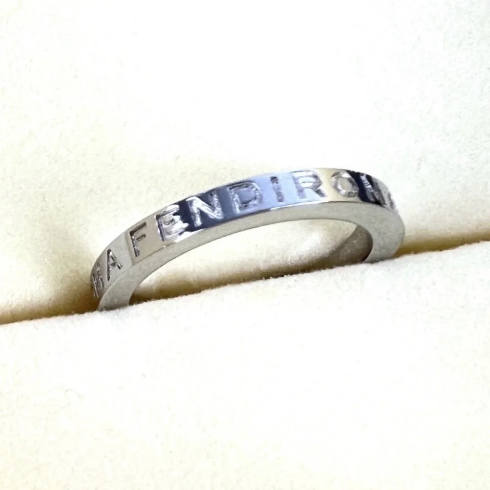 Fendi Roma Silver Metallic Engraved Band
